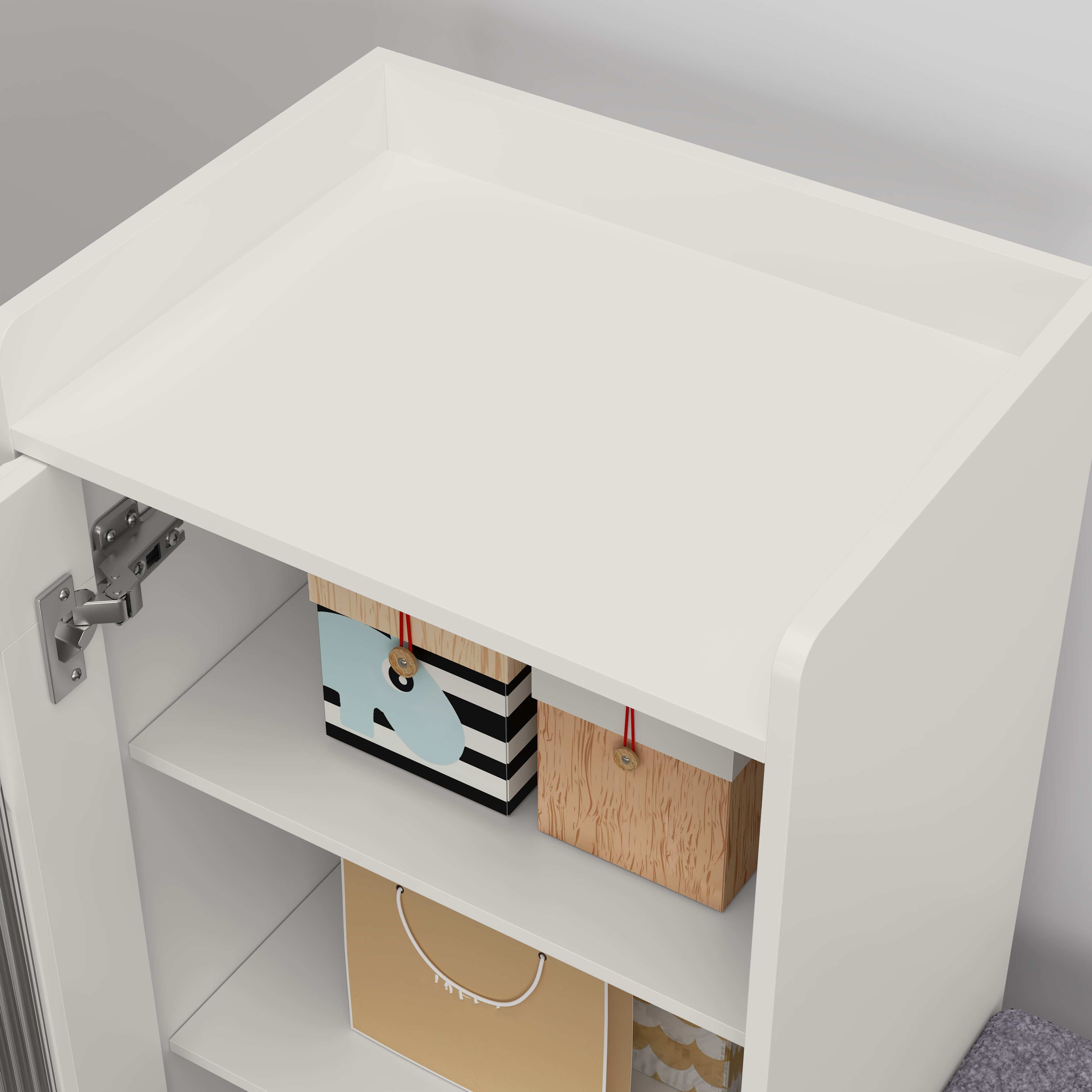 Shoe Cabinet For Entryway, L-Shaped Shoe Storage Bench With Padded Seat, Modern Organizer With Glass Door And Shelf For Hallway, Bedroom, White_maomaolike.com